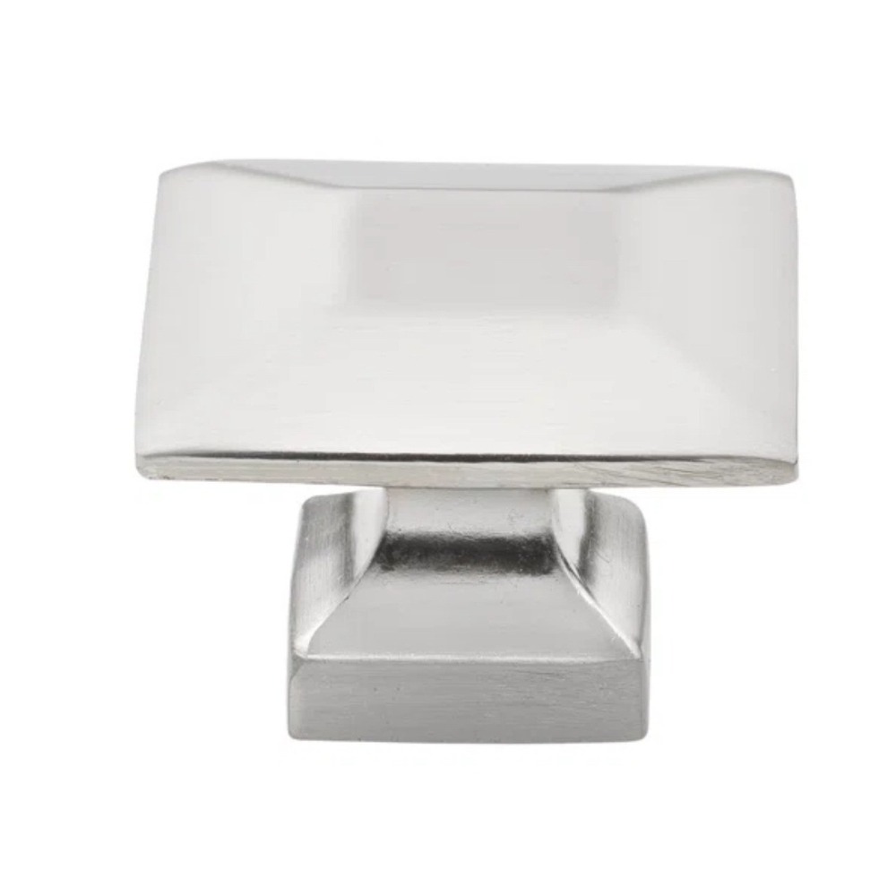 New Satin Nickel Square Door or Drawer Knob - Set of 10